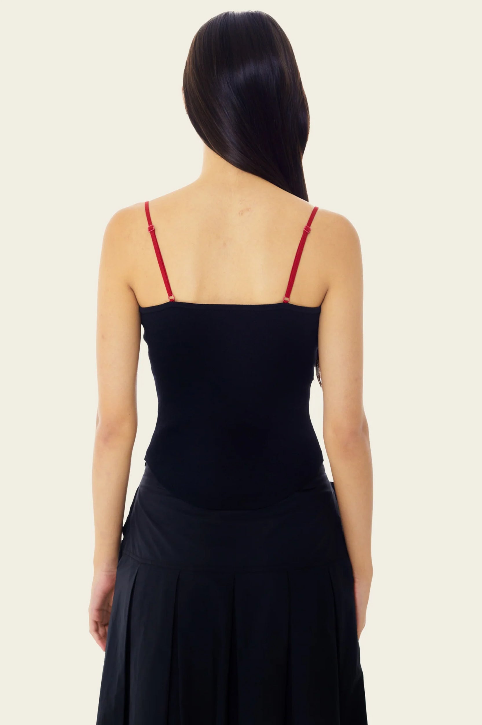 Find Me Now - Persephone Corset Knit Tank - Black