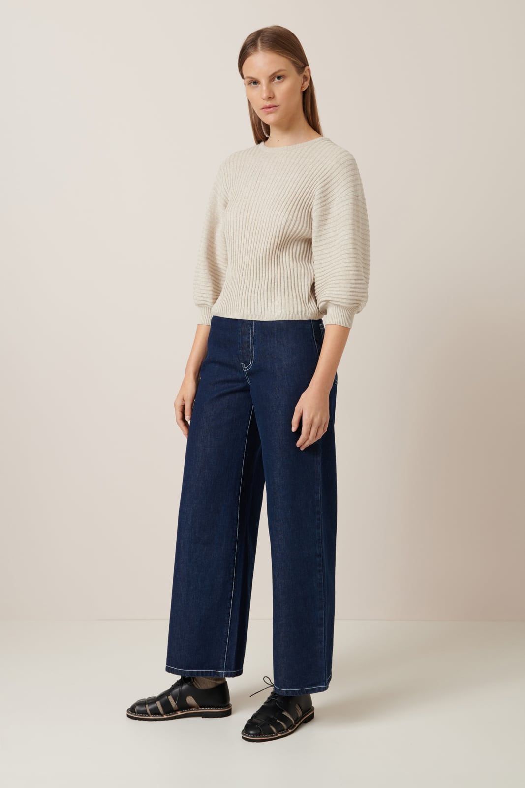 Kowtow - Quinn Top - Oat Melange