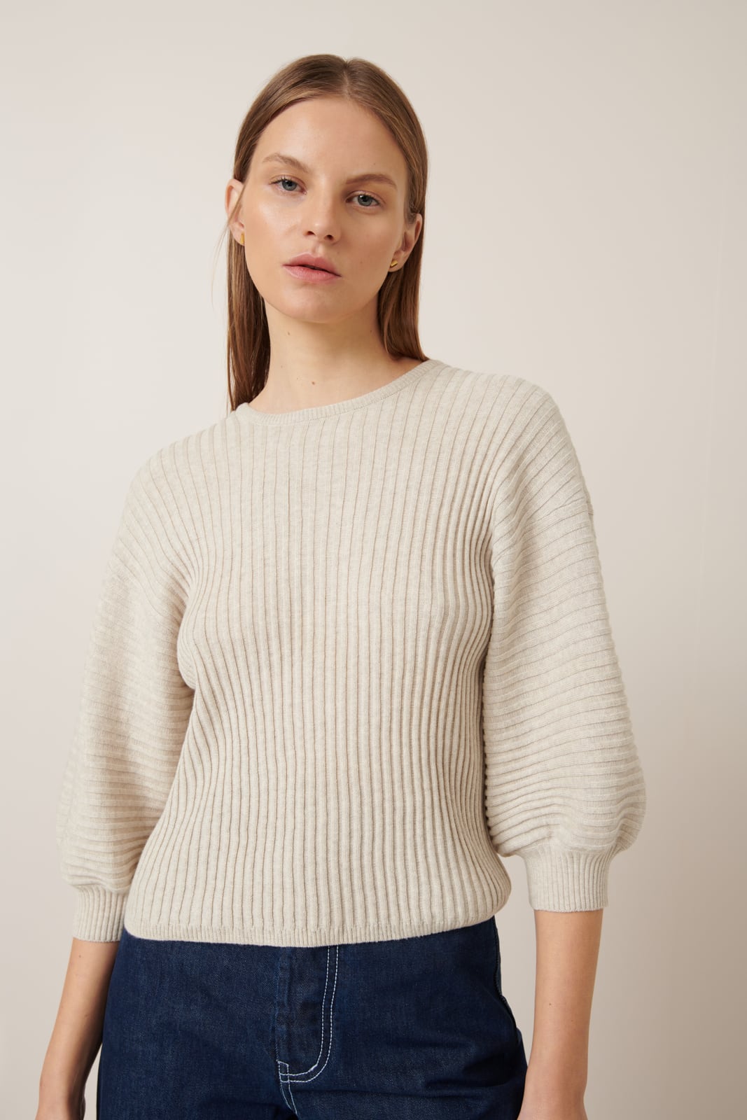 Kowtow - Quinn Top - Oat Melange