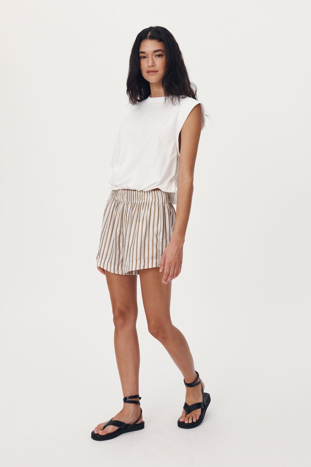 ROWIE - Rocco Stripe Boxer Shorts - Sienna