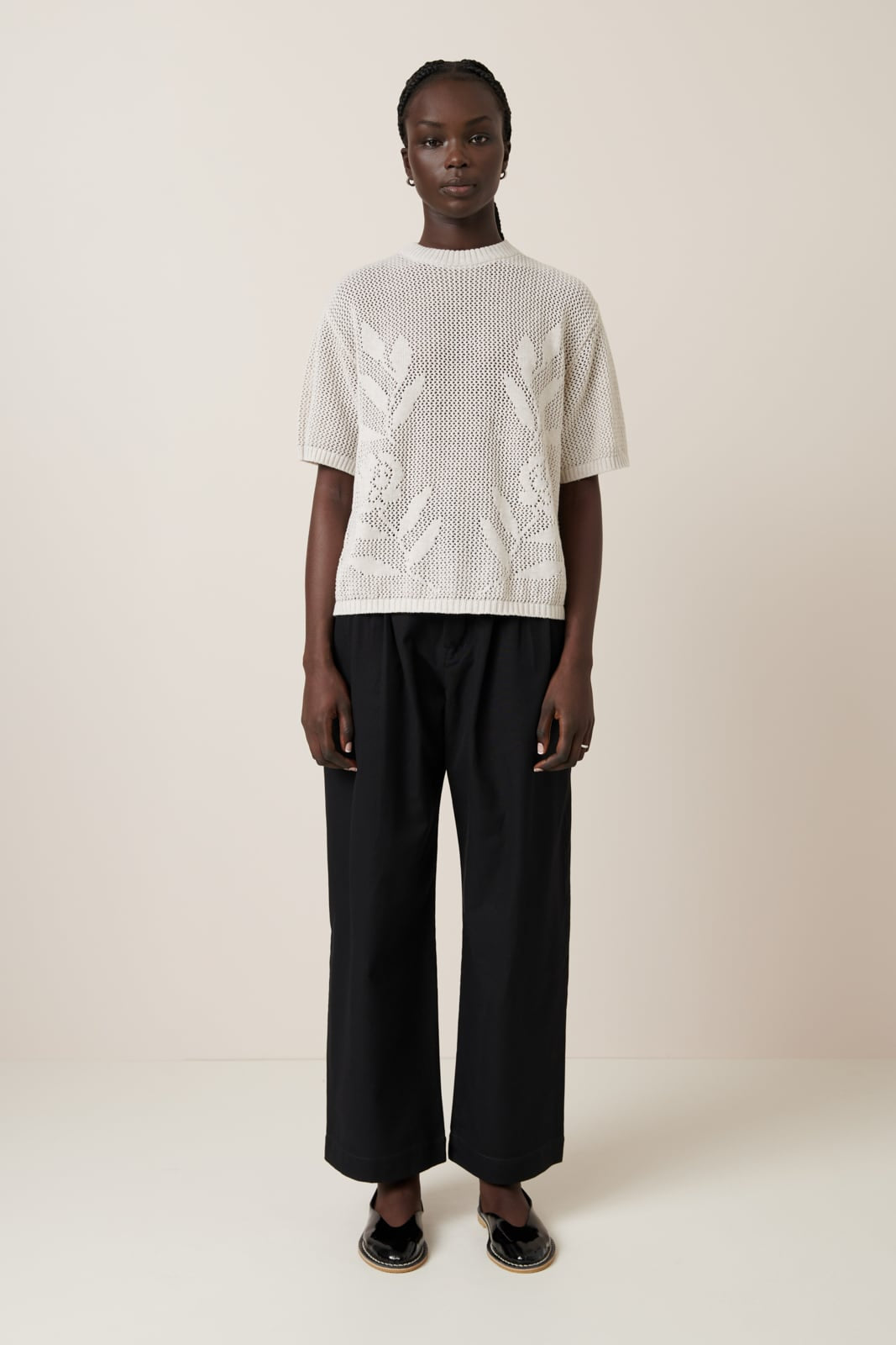 Kowtow - Rosa Tee - Oat Melange