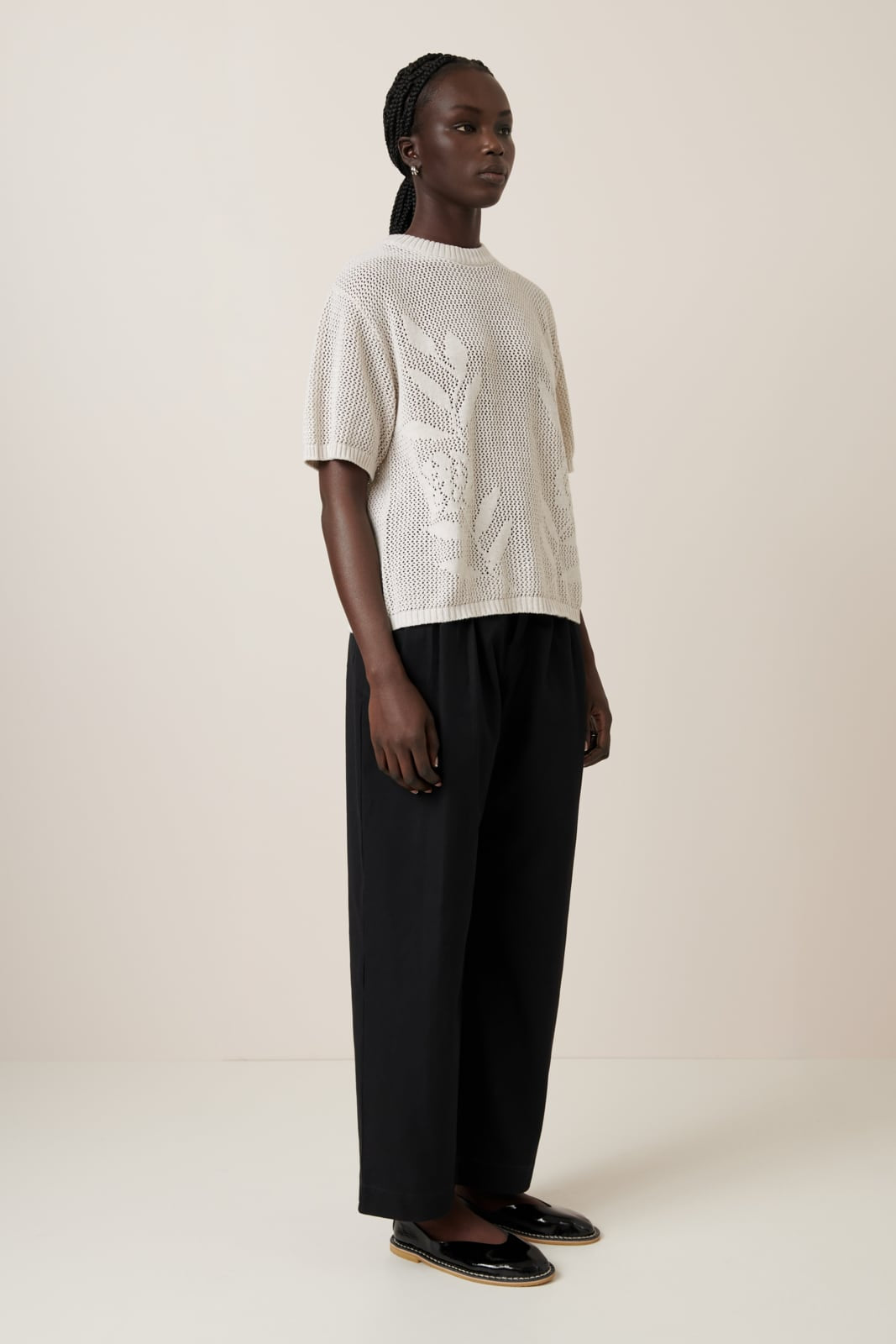 Kowtow - Rosa Tee - Oat Melange