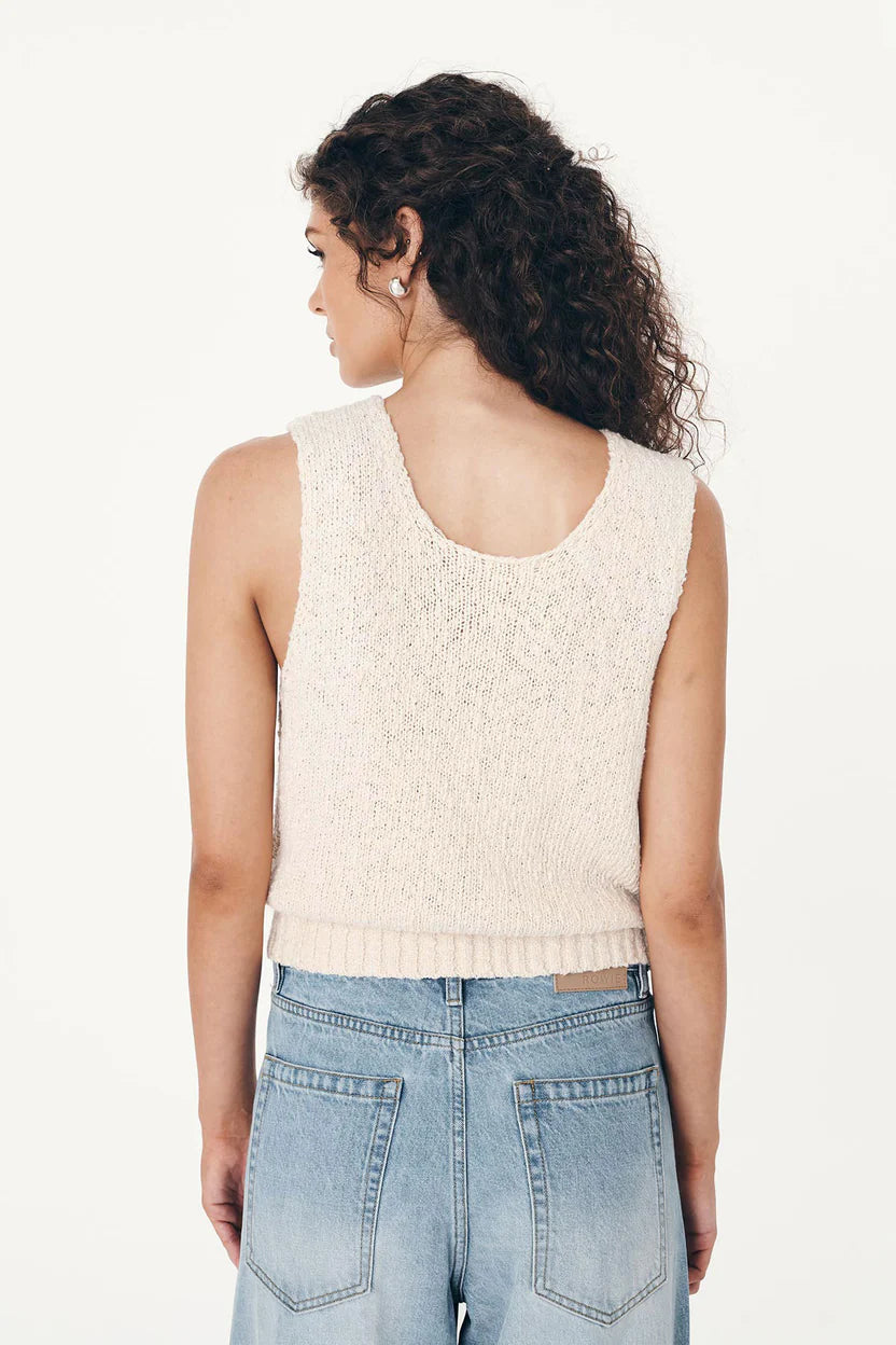 Rowie - Catalina Knit Tank - Creme