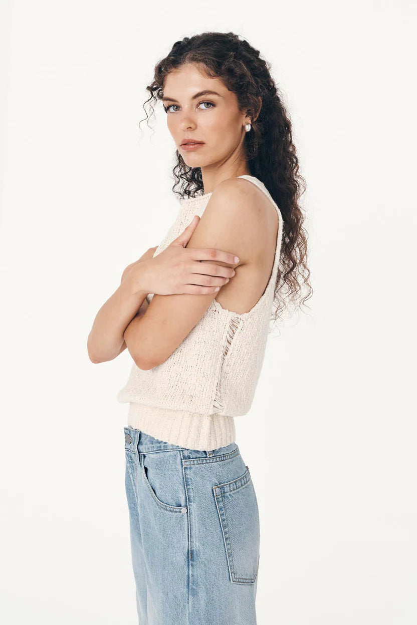 Rowie - Catalina Knit Tank - Creme