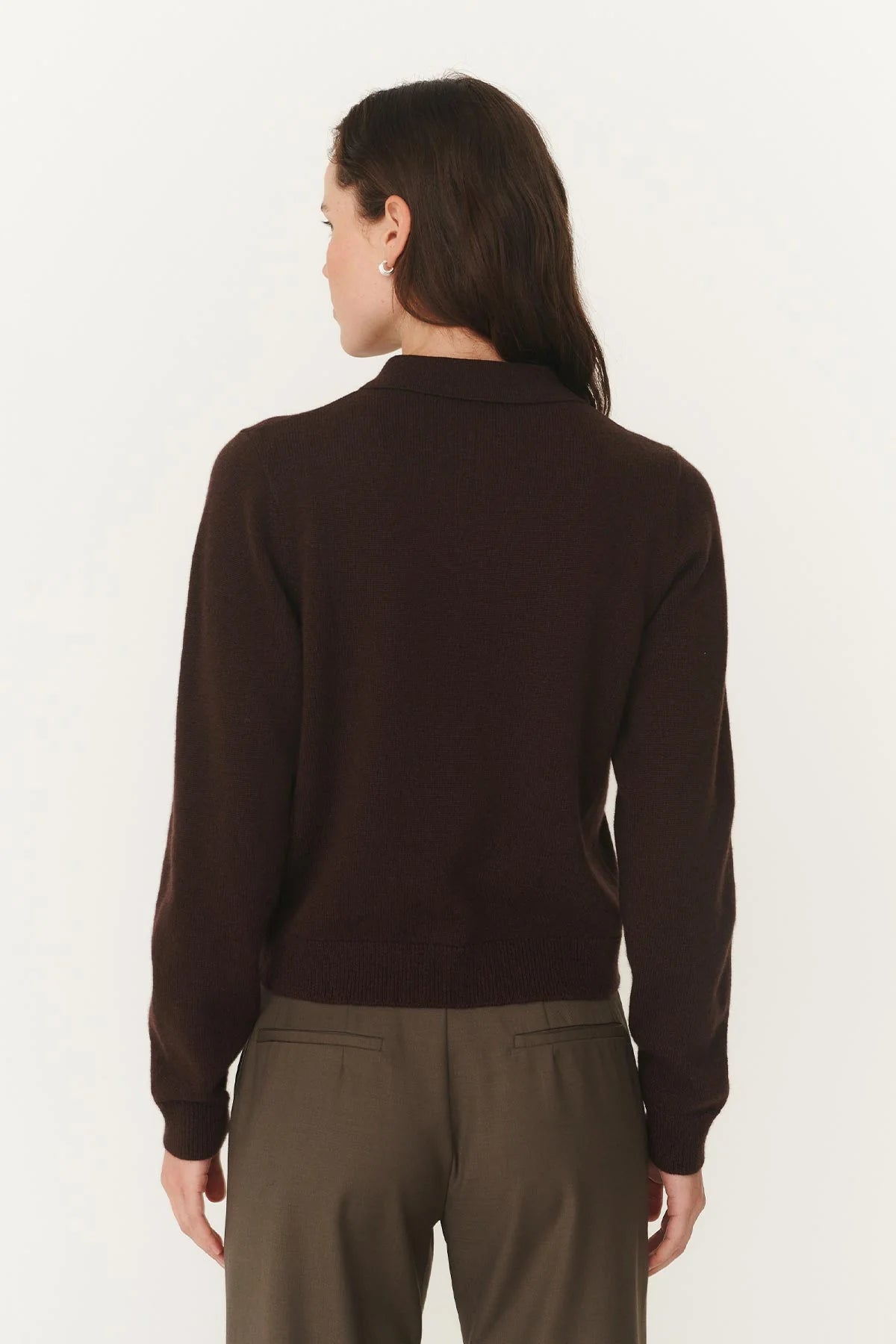 ROWIE - Celia Merino Knit Cardigan - Dark Cacao