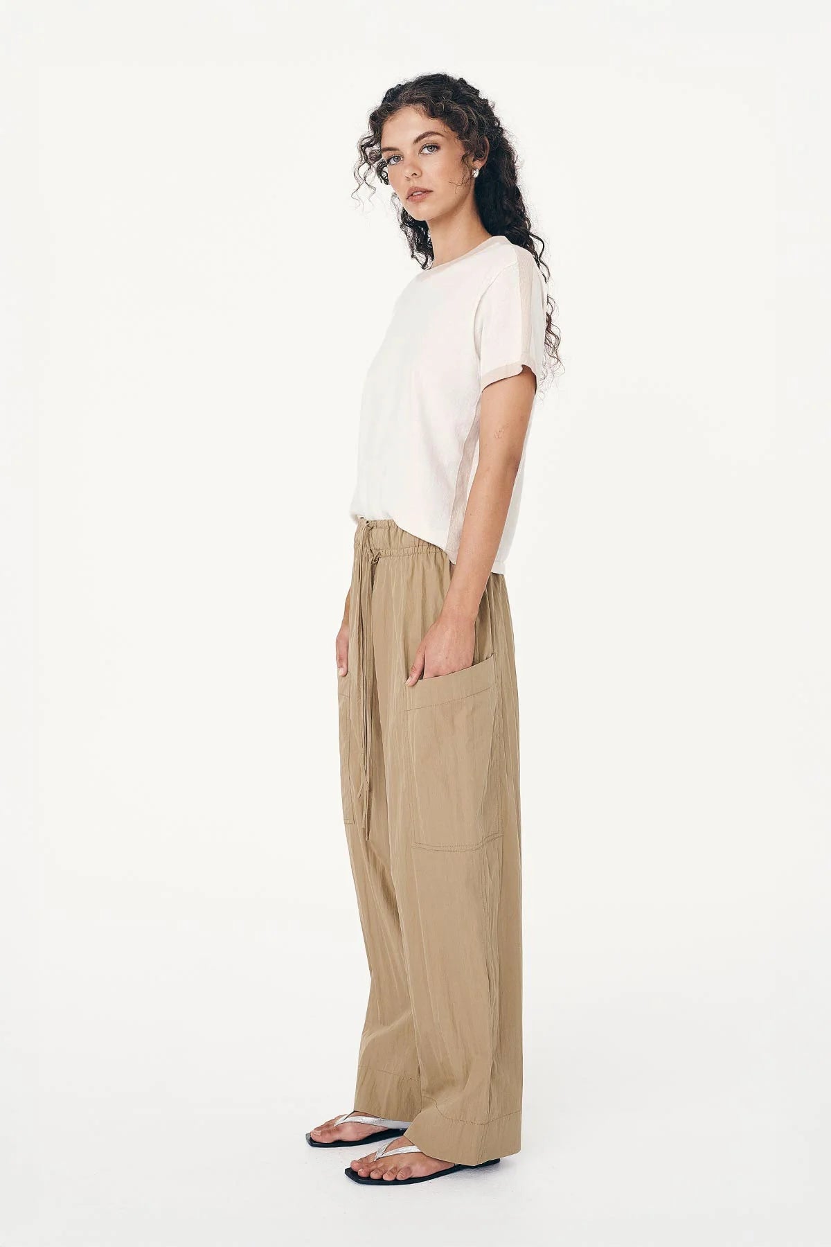 Rowie - Jessica Cargo Pants - Washed Khaki