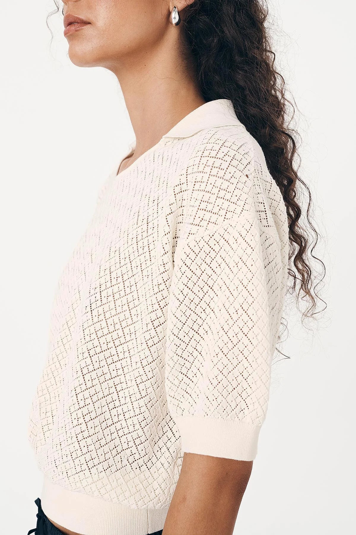 Rowie - Loretta Pointelle Knit - Bone