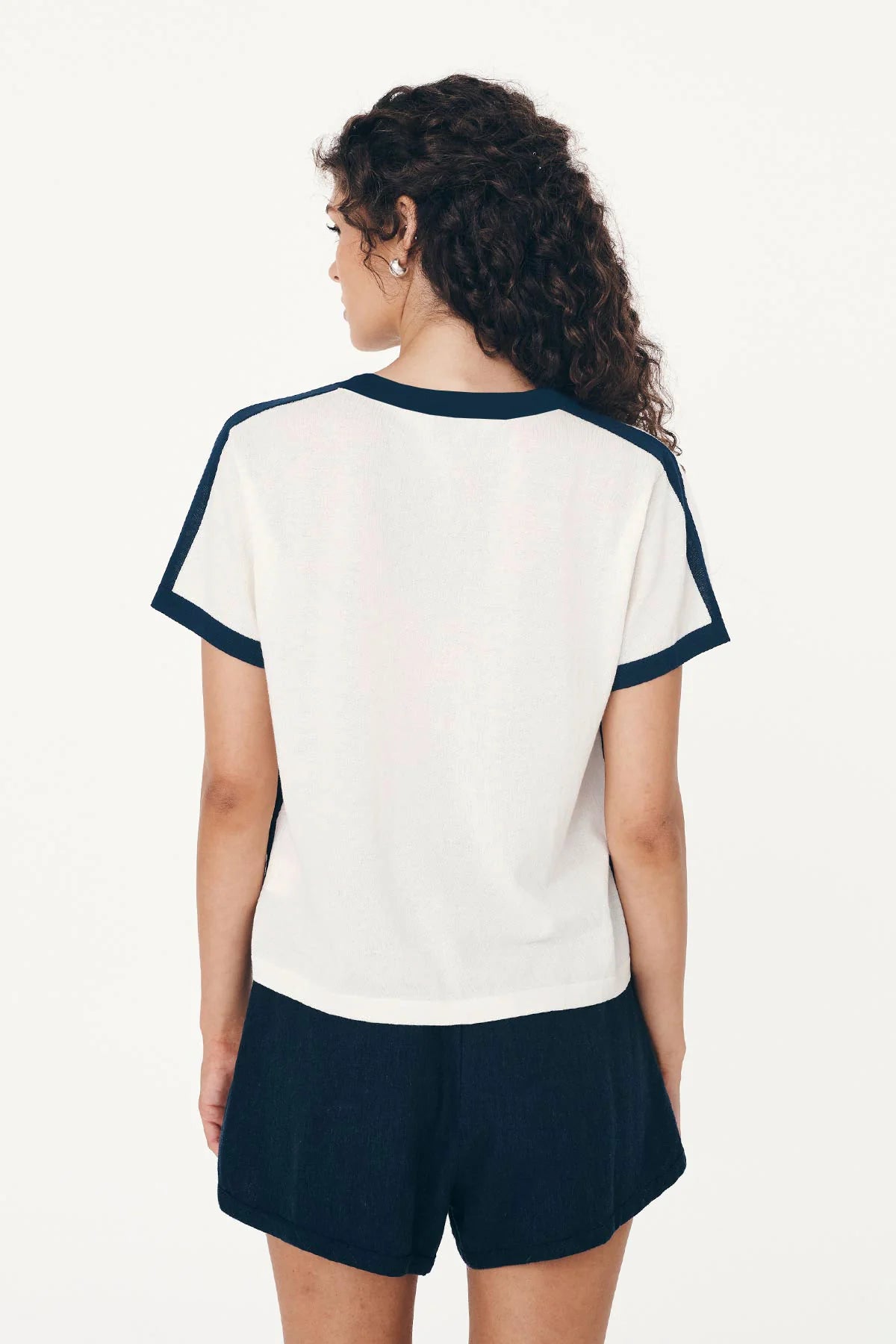 Rowie - Rania Contrast Tee - Ink