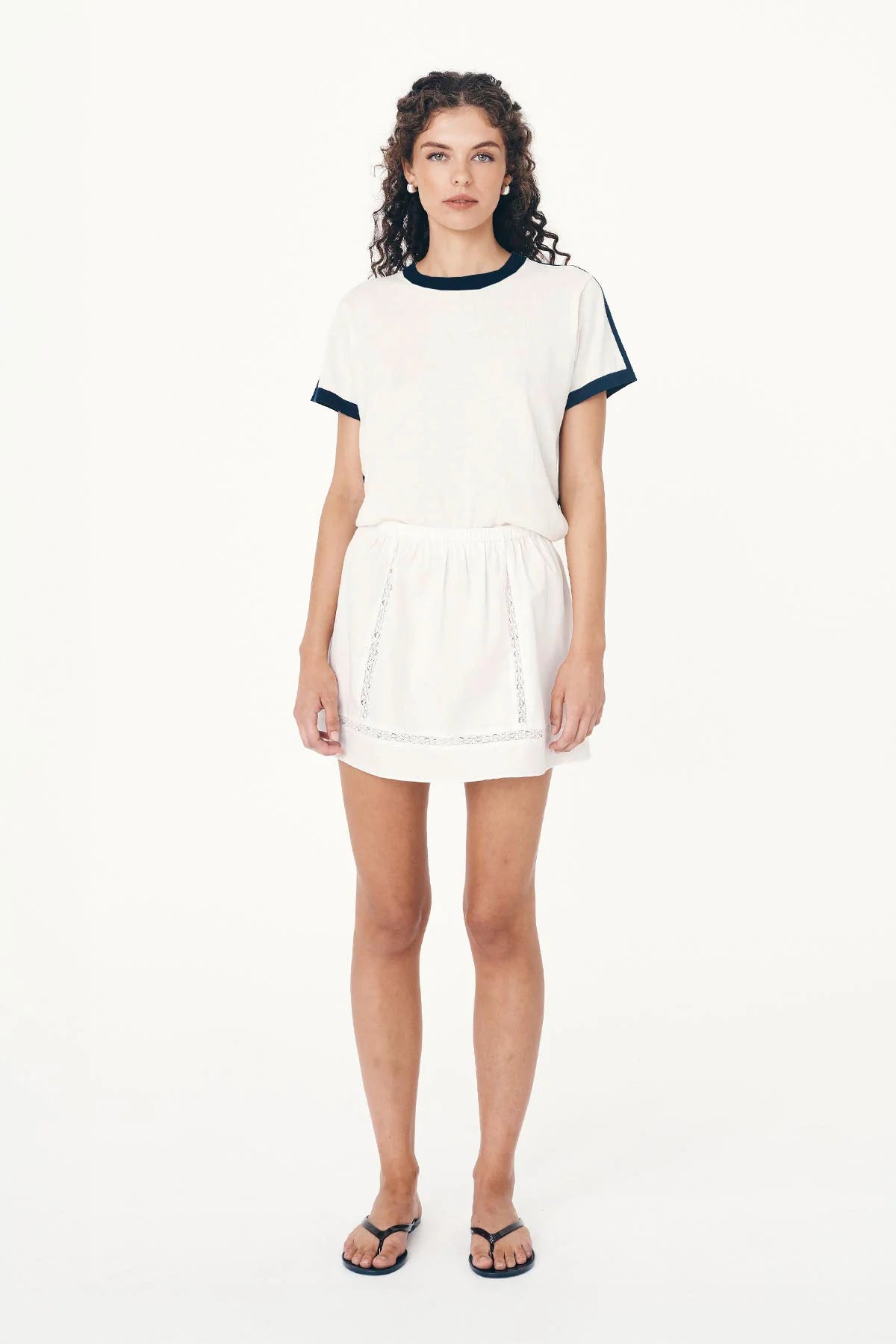 Rowie - Rania Contrast Tee - Ink