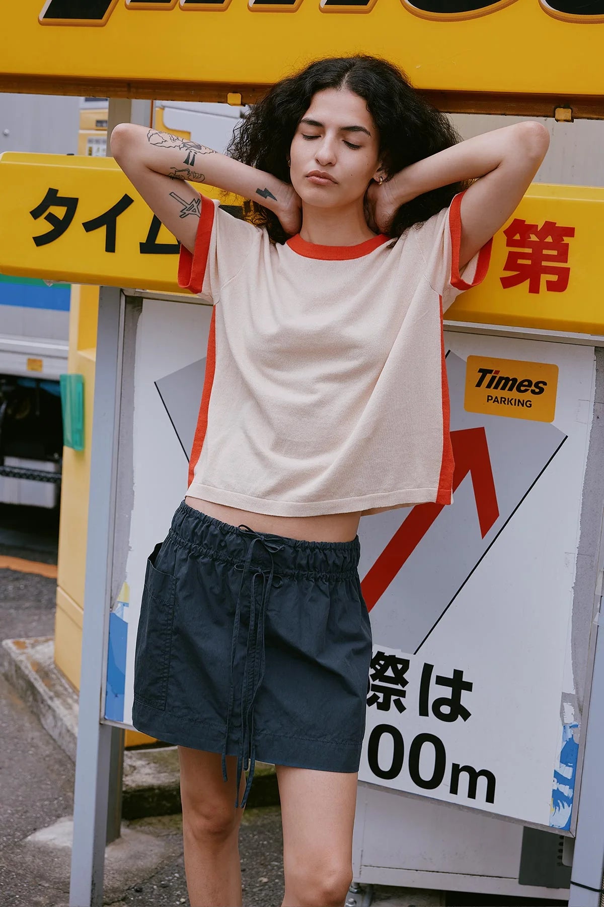 Rowie - Rania Contrast Tee - Spiced Latte