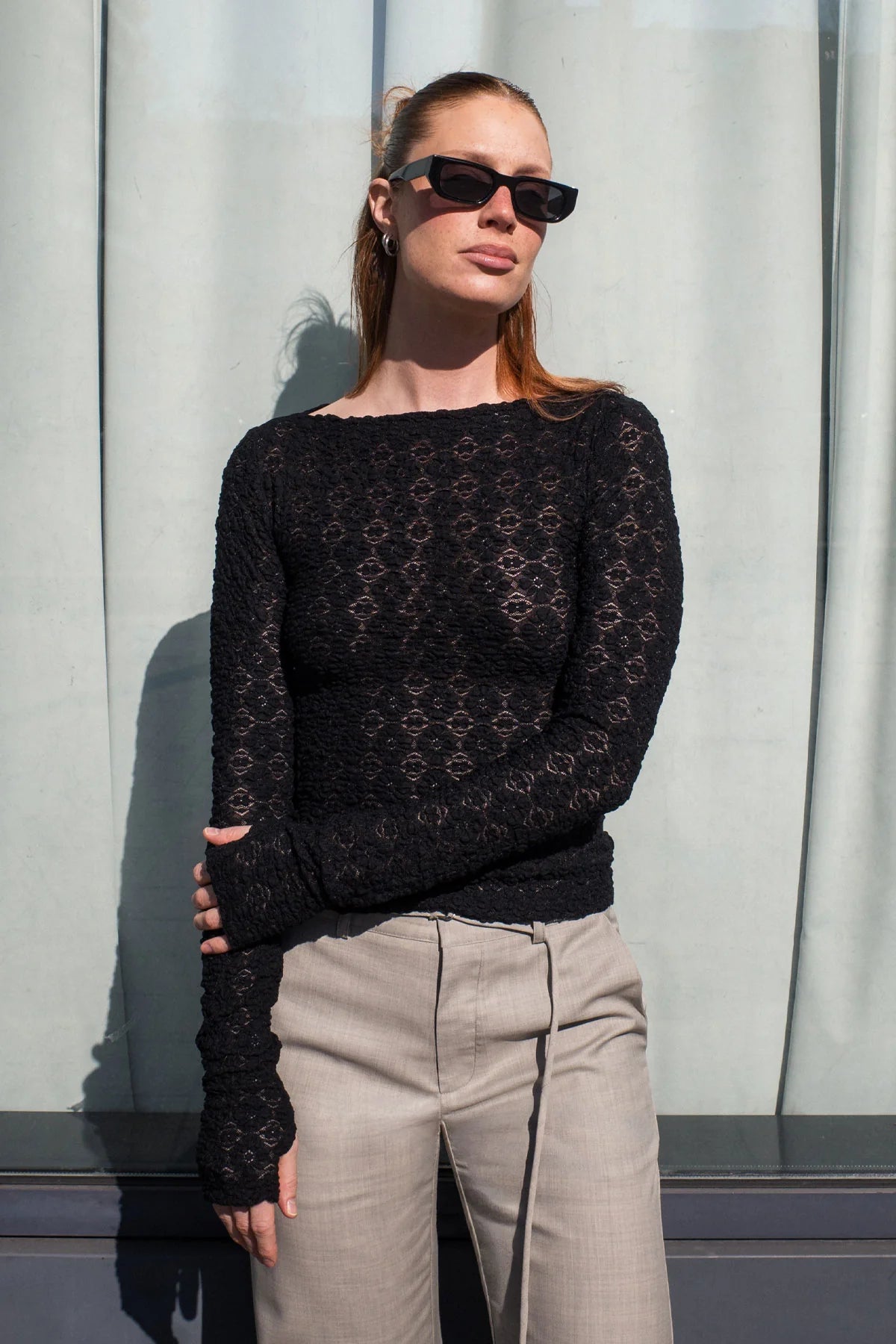 ROWIE - Samantha Clover Lace Top – Noir