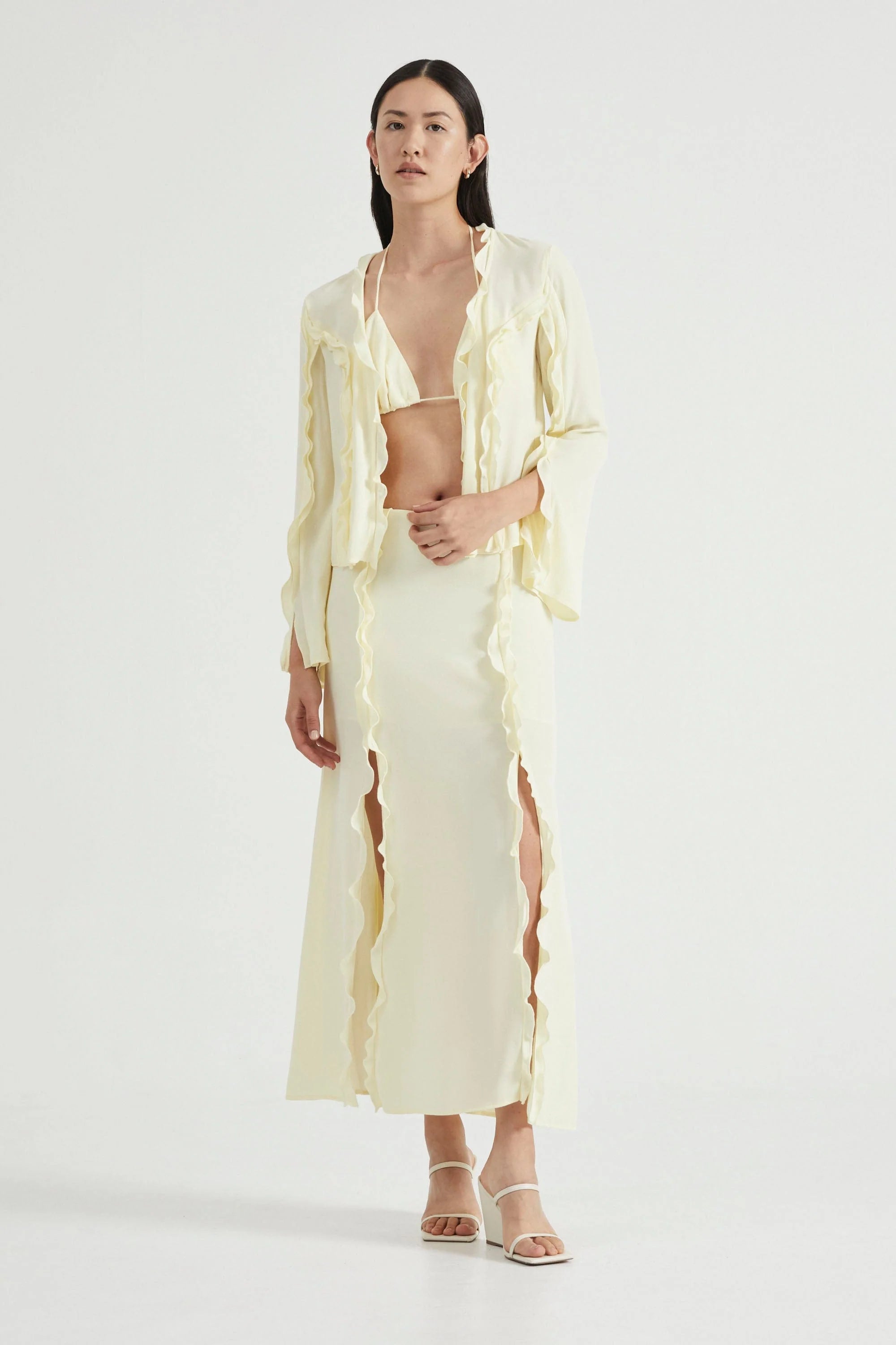 Third Form - Stroke Maxi Skirt - Limoncello