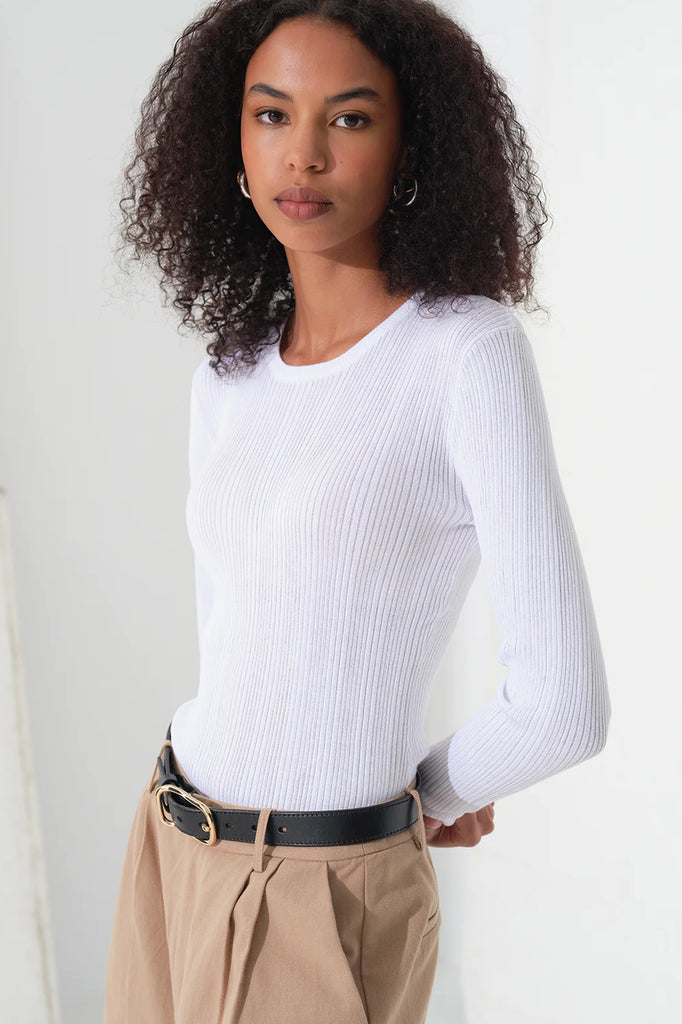 Commoners - Superfine Base Knit LS - White