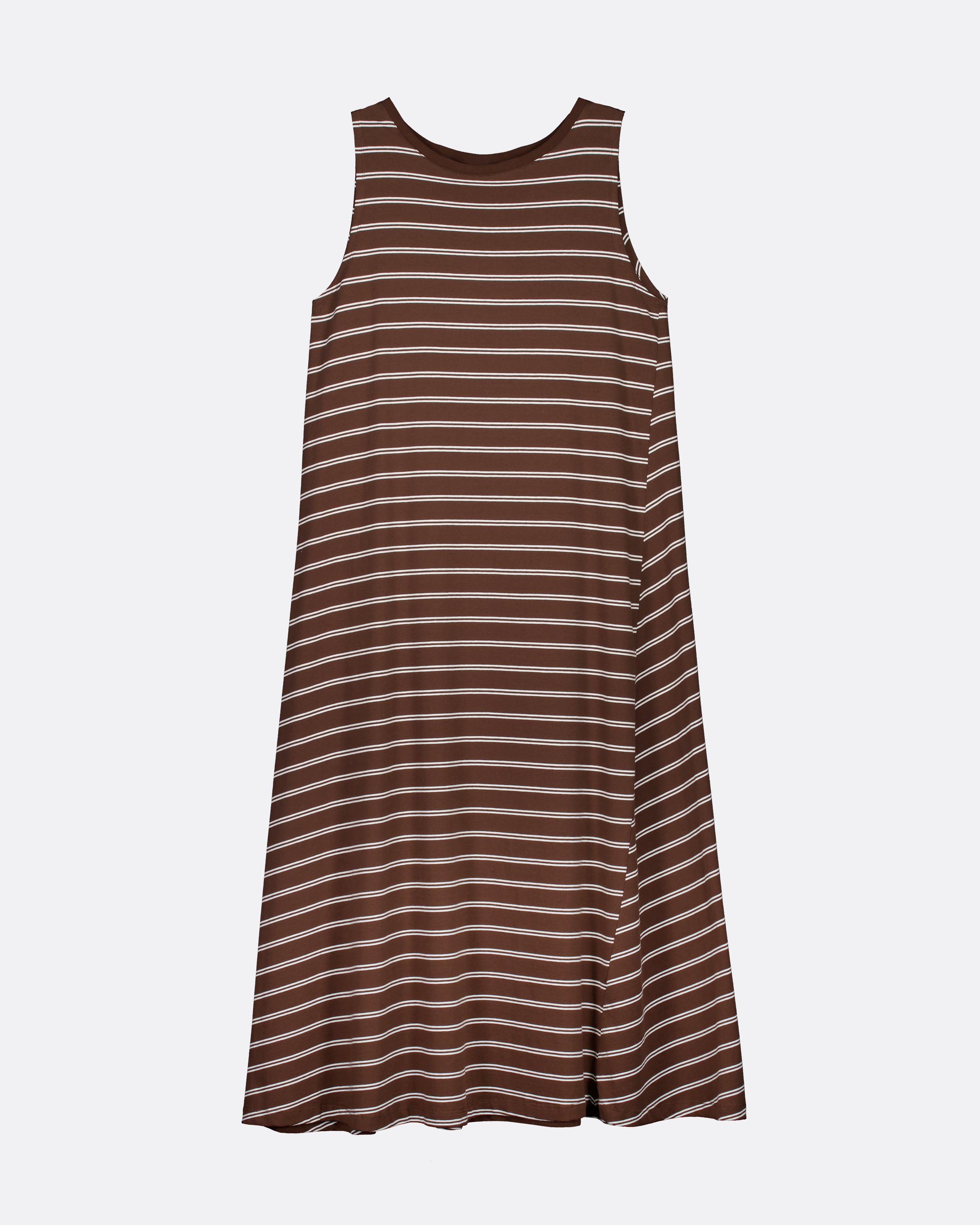 Kowtow - Tank Swing Dress - Brown Stripe