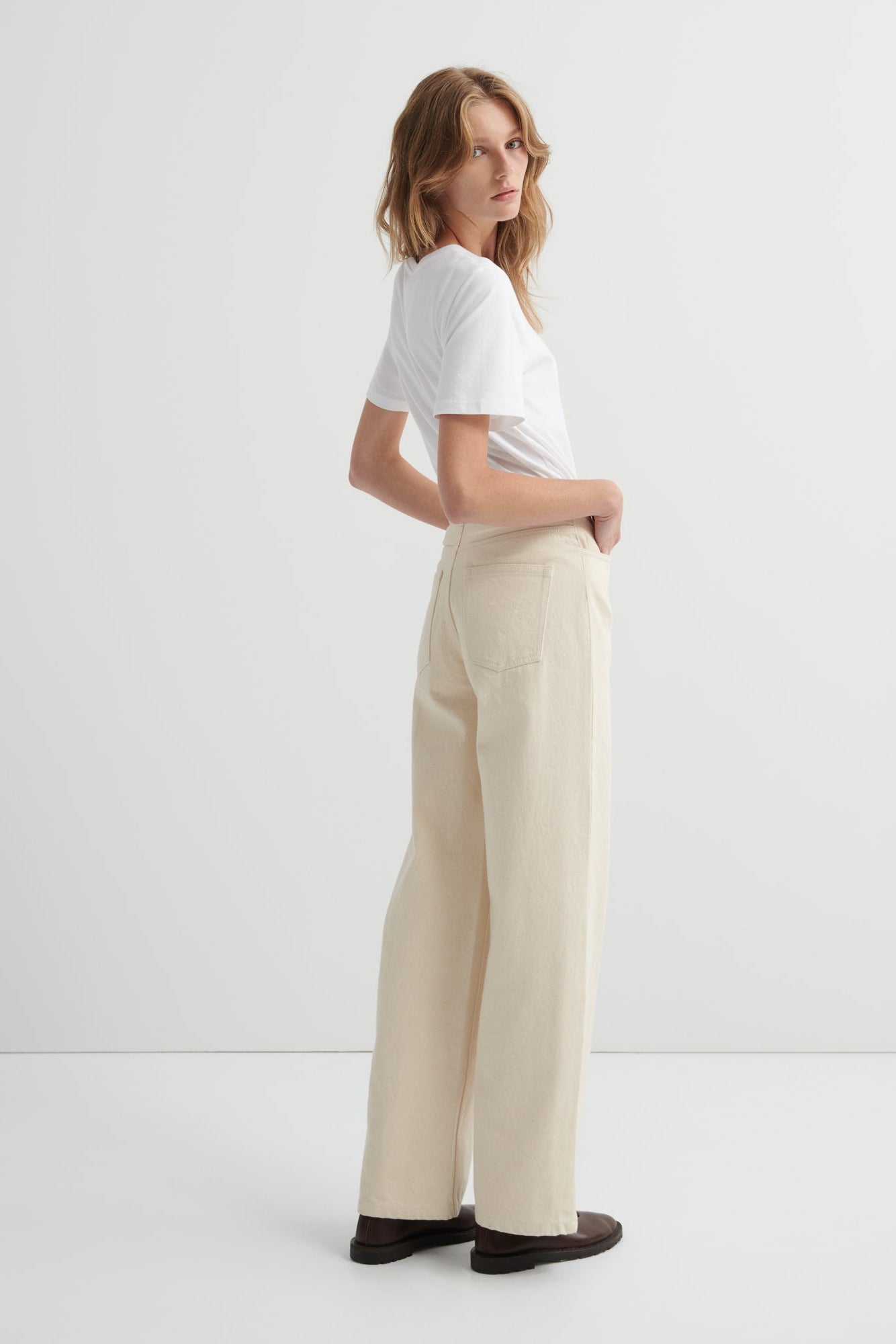 Kowtow - Straight Leg Jeans - Ecru Denim