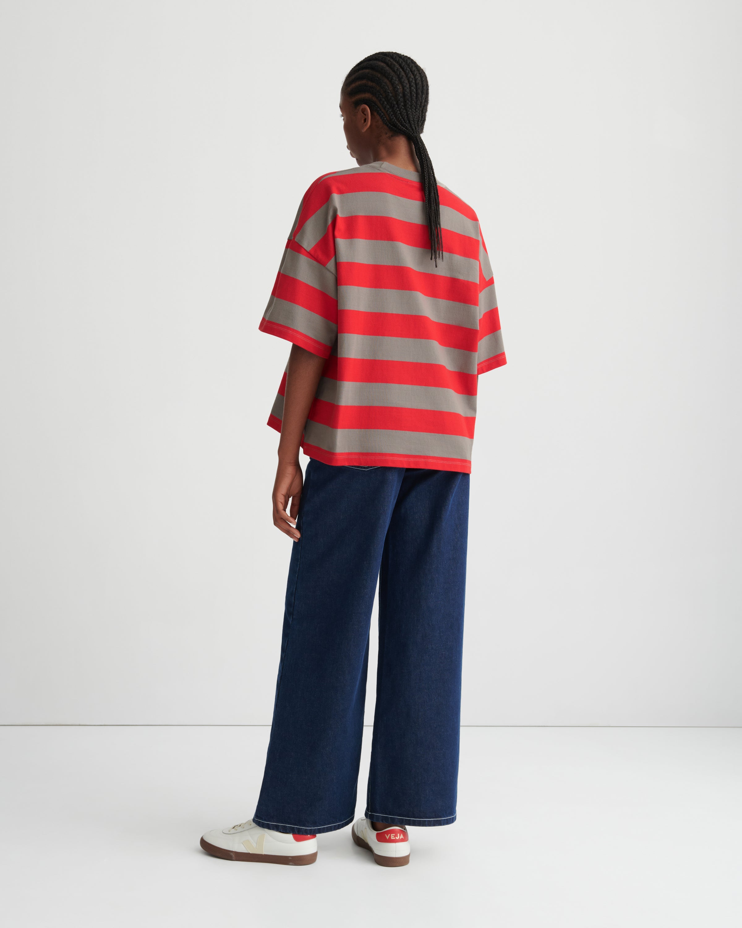 Kowtow - Twenty Tee - Poppy Stripe