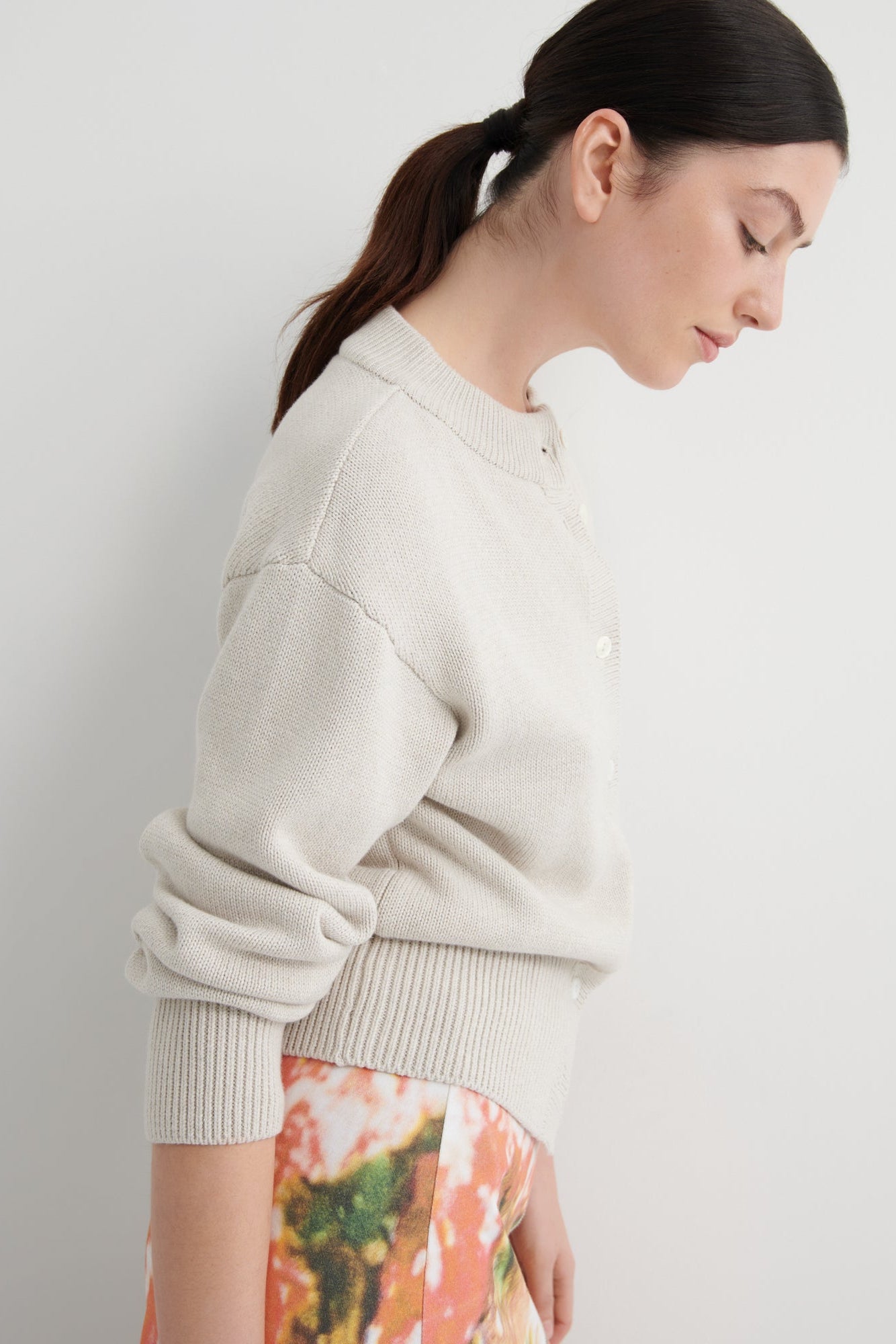 Kowtow - Silhouette Cardigan - Oat Melange