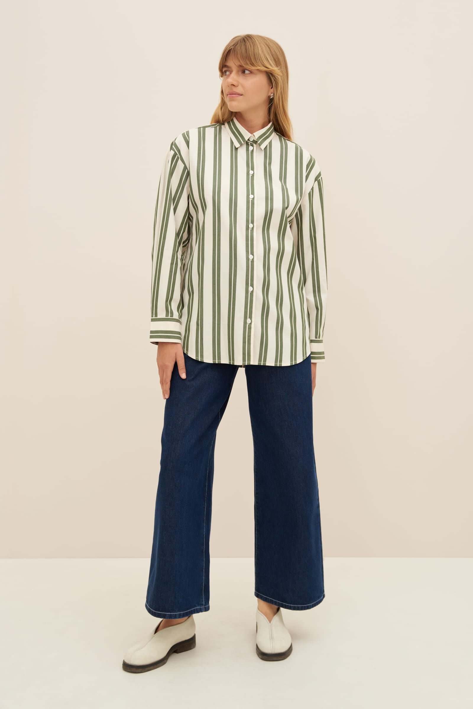 Kowtow - Petra Shirt - Forest Stripe