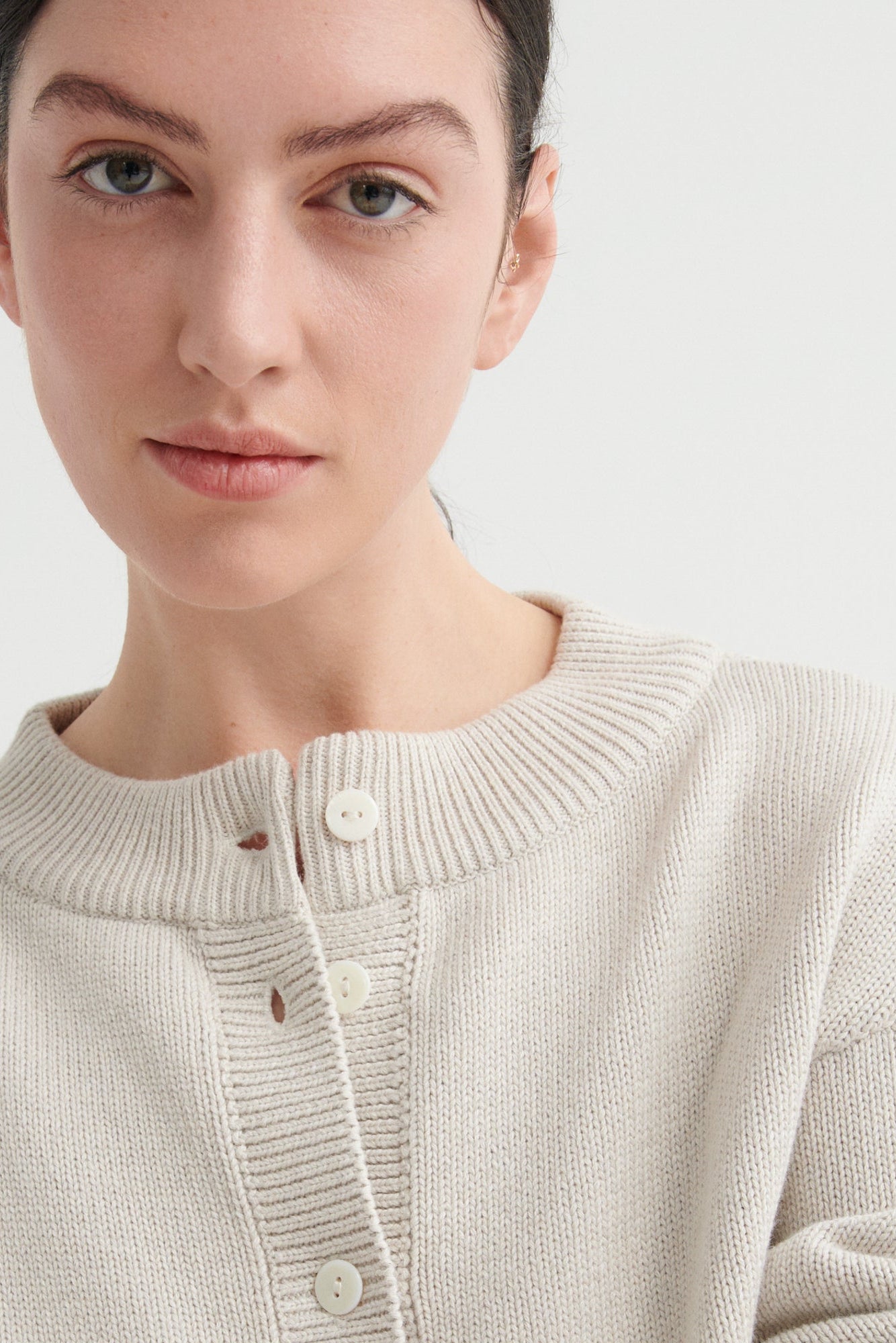 Kowtow - Silhouette Cardigan - Oat Melange
