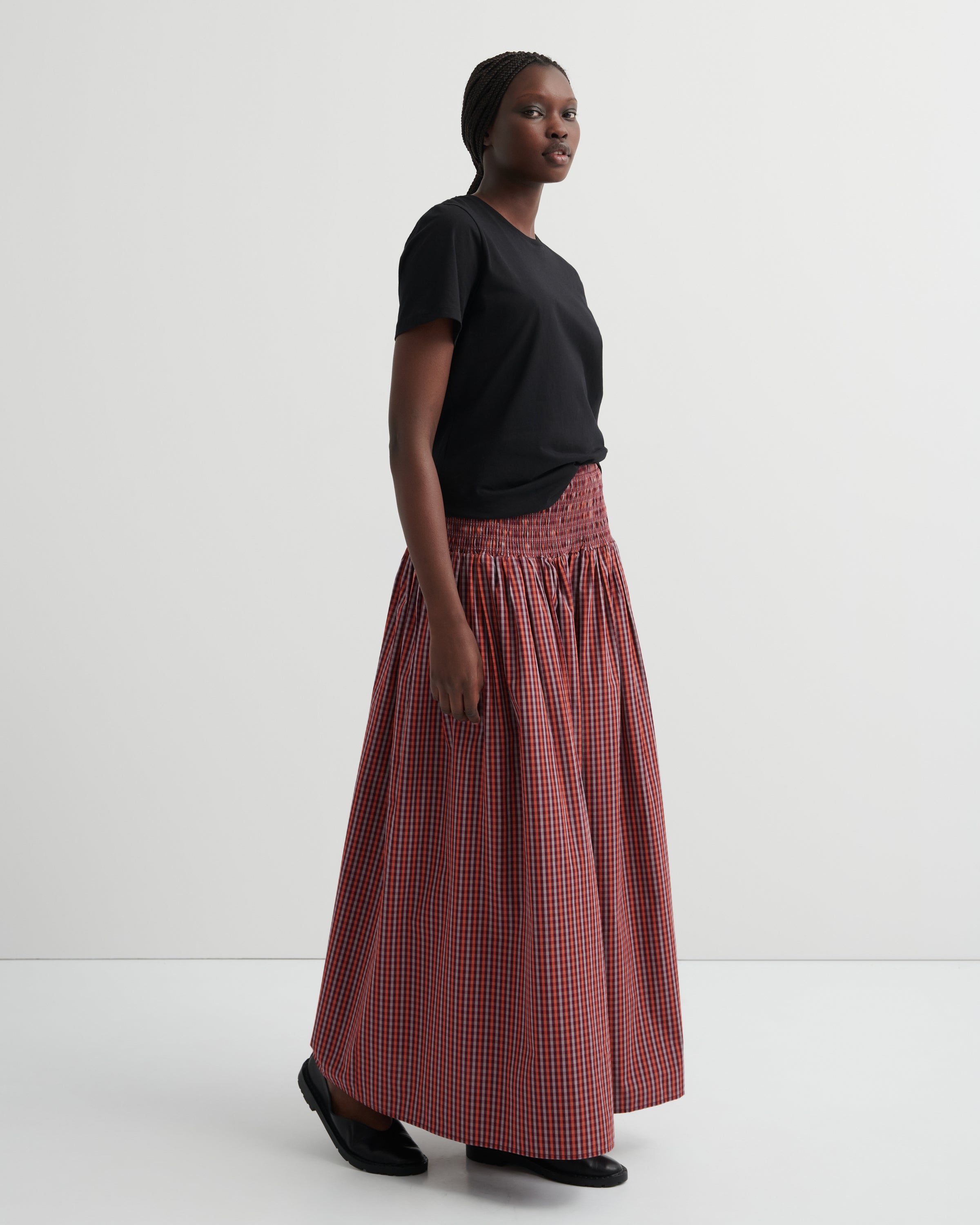 Kowtow - Weaver Skirt - Maroon Check