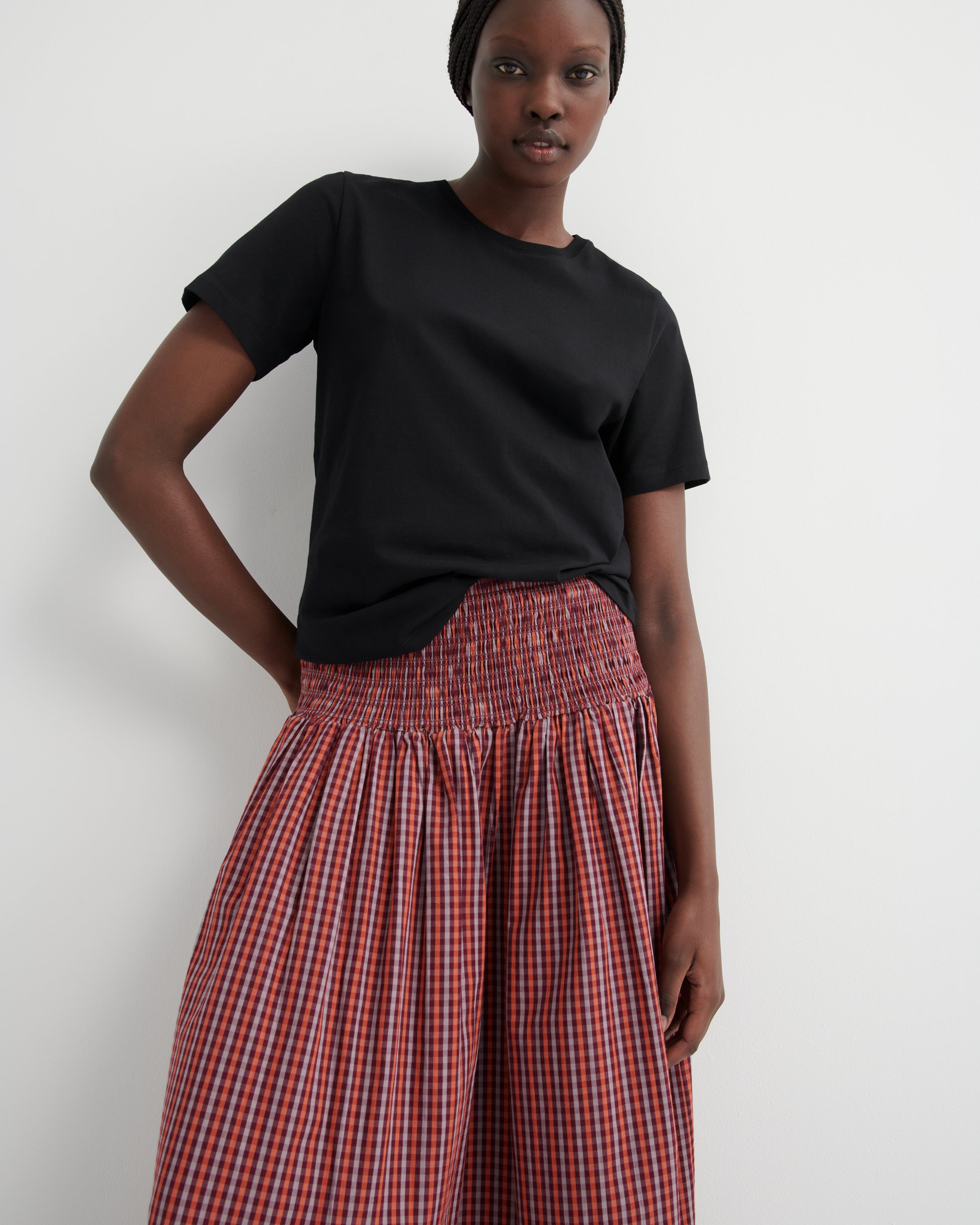 Kowtow - Weaver Skirt - Maroon Check
