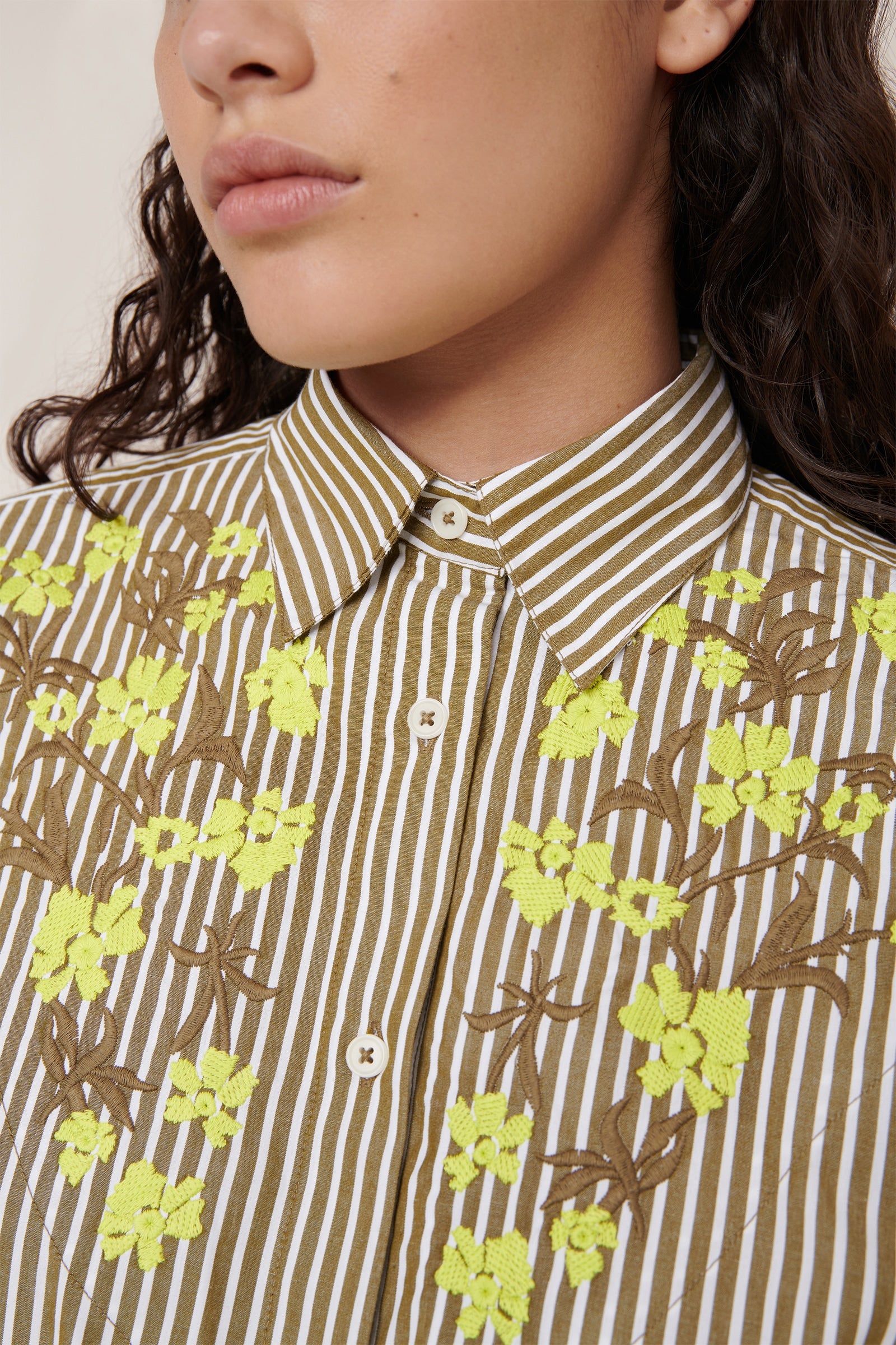 Kowtow - Wildflower Shirt - Treetop Stripe