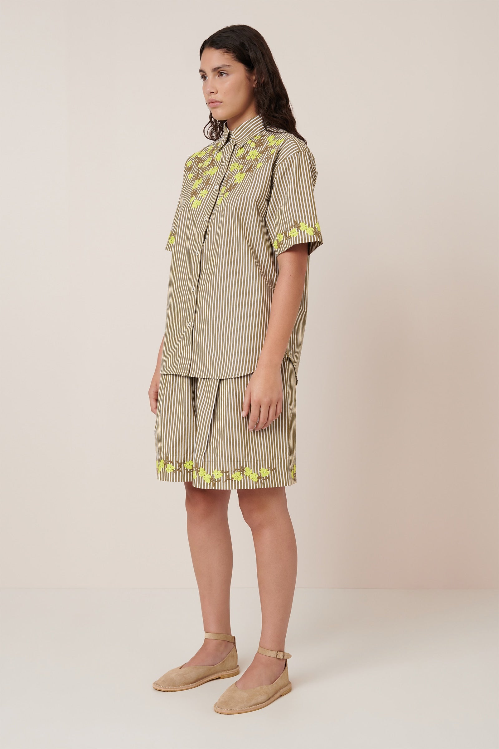 Kowtow - Wildflower Shirt - Treetop Stripe