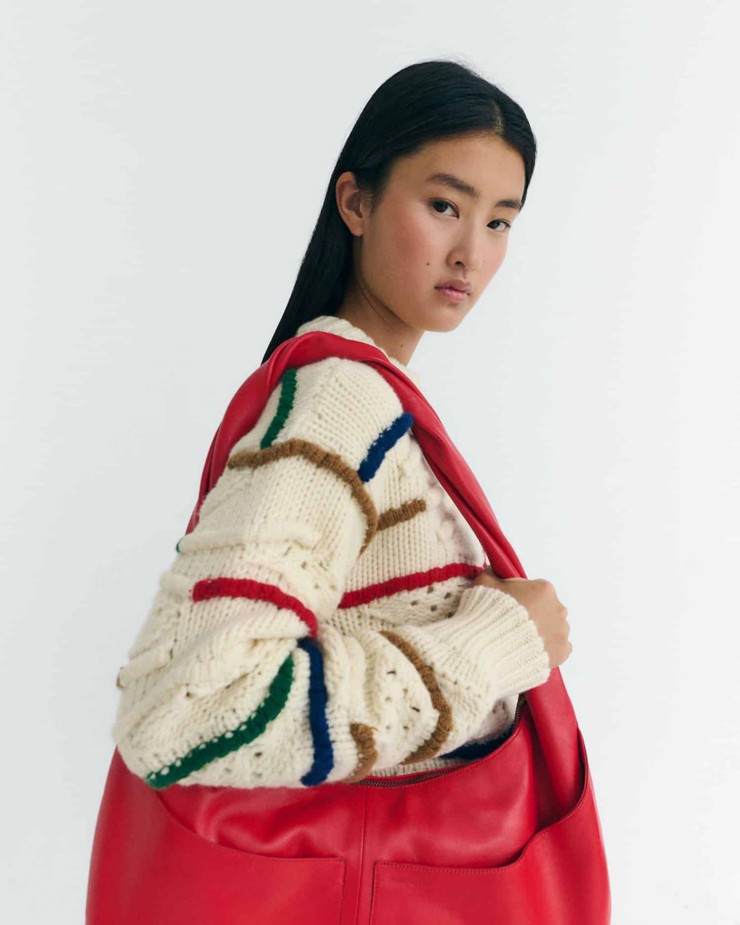 Thinking Mu - Candela Macrame Knitted Sweater - Multicolor