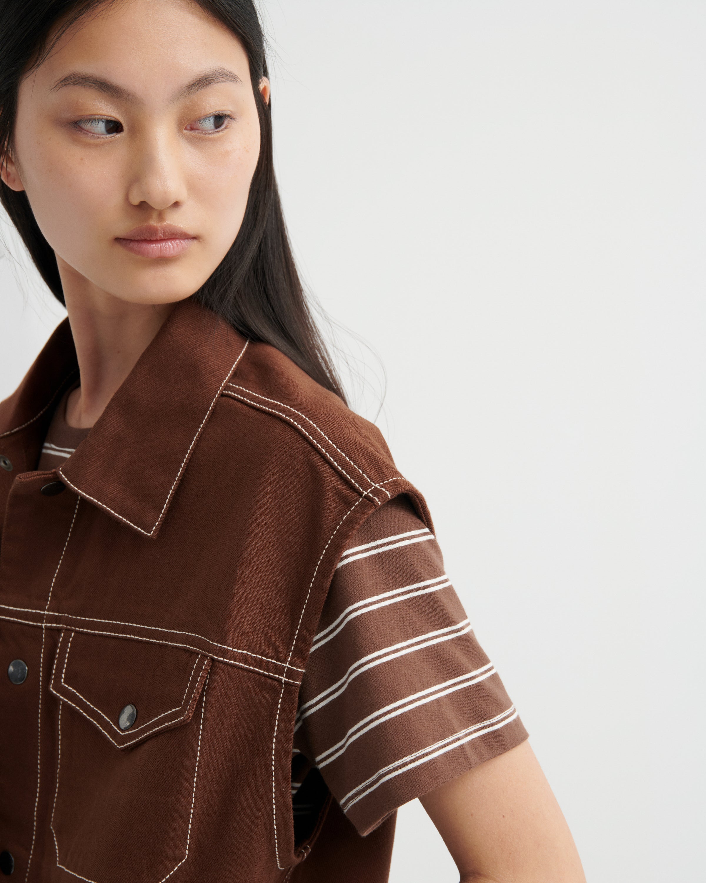 Kowtow - Worker Vest - Brown Denim