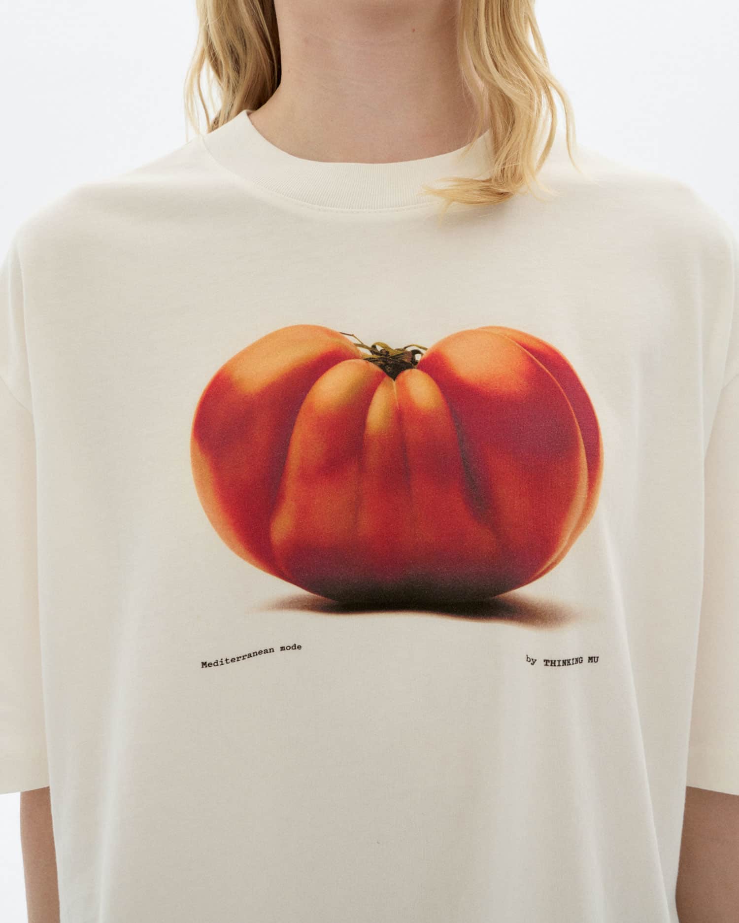 Thinking Mu - Tomaquet Lena Tee - White
