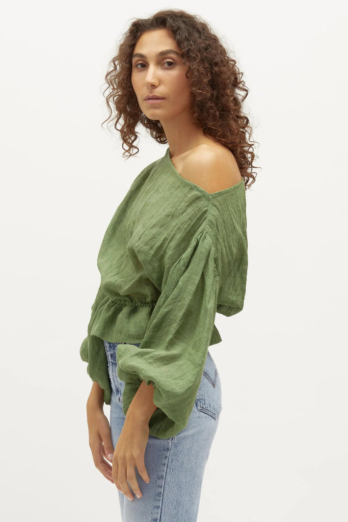 Dominique Healy - Anna Frill Blouse - Pine