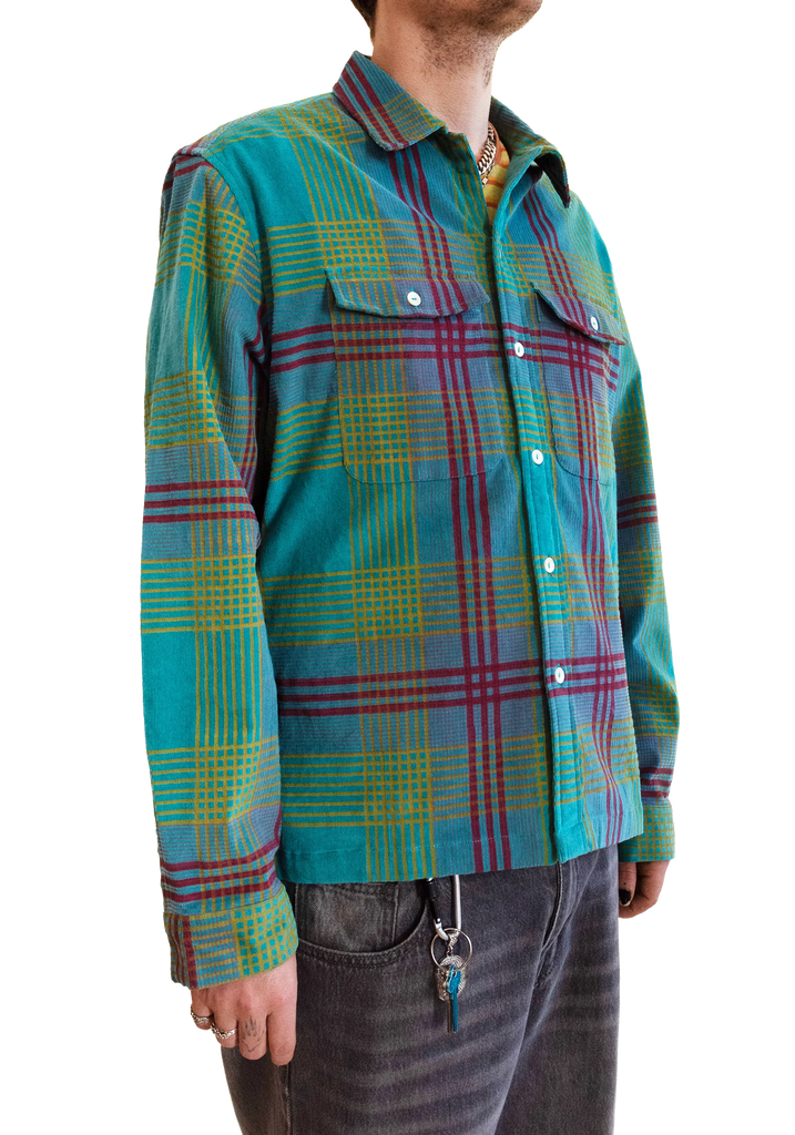 Checks Downtown - Corduroy Plaid Work Shirt