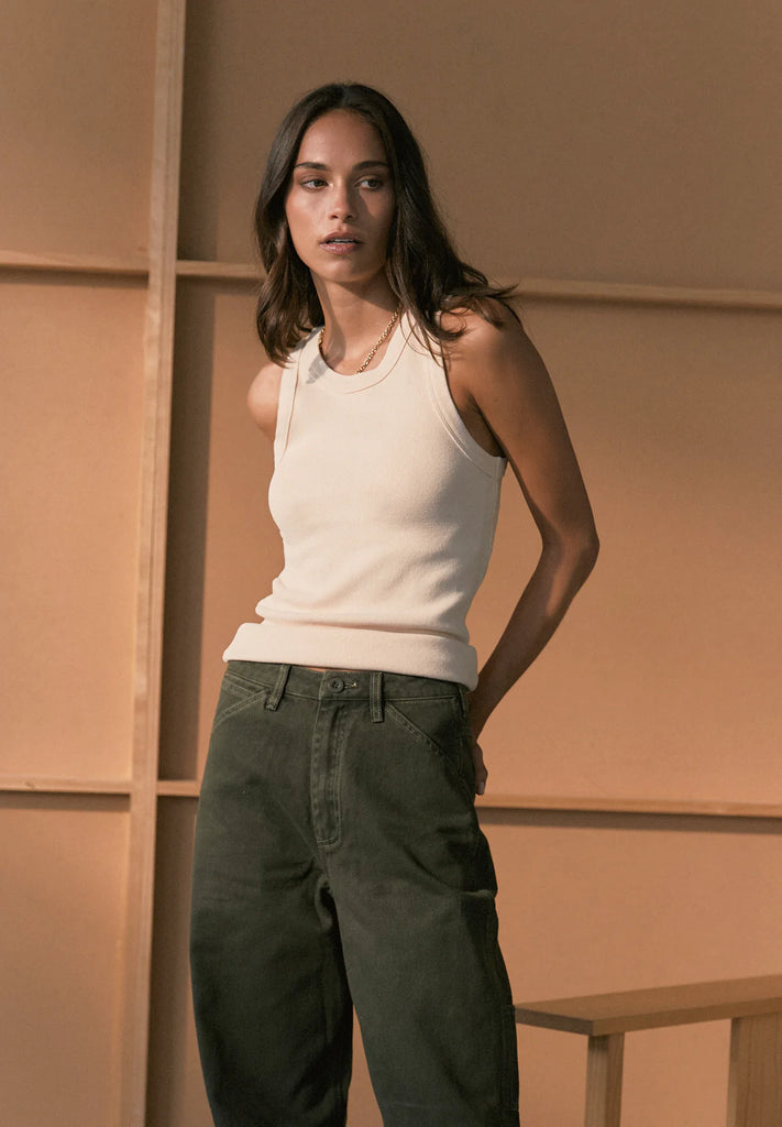 Commoners - Fitted Rib Tank - Cashew