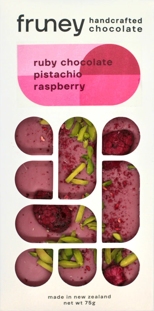 Fruney - Ruby Chocolate, Pistachios & Raspberries Bar
